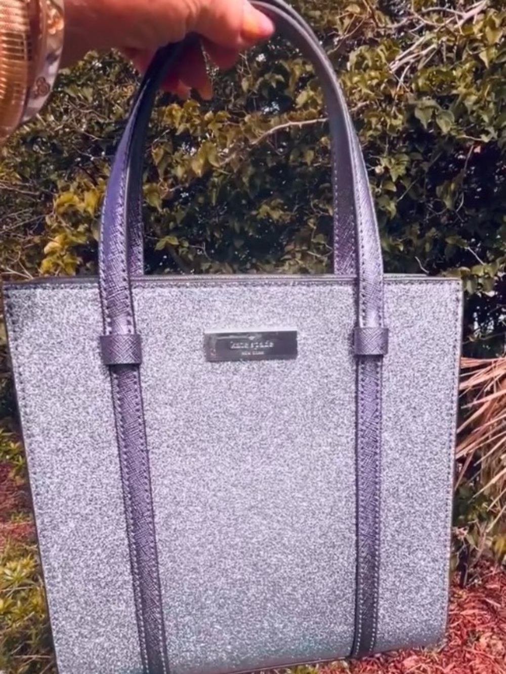Kate Spade New York Kenzie Ltd. Edition Lilac Glitter Tote Bag - Picture 2 of 4